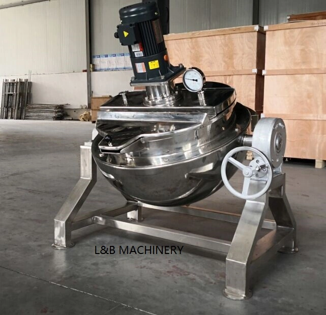 Industrial Stainless Steel Cooking Pots/Steam Cooking Pan with Scrapers /Steam Jacketed Kettle