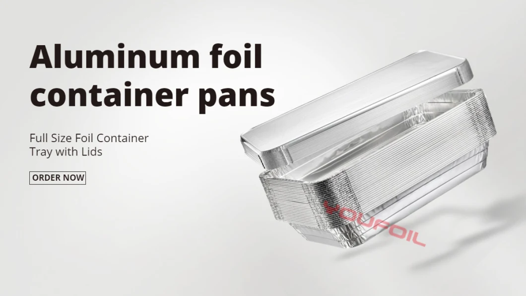 Disposable Aluminum Foil Tray Full Size Pan with Lids From Youfoil