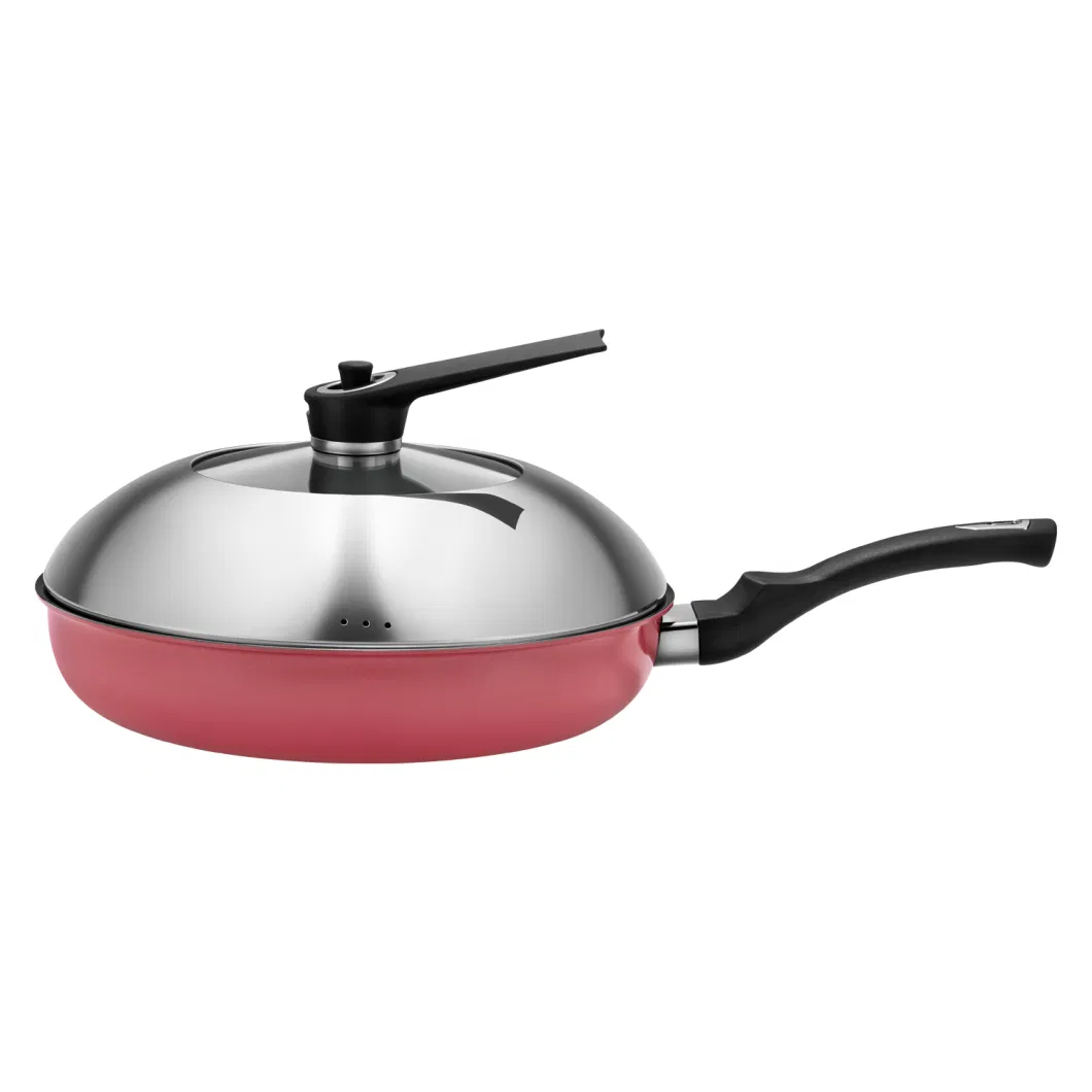 Best Seller Cookware Nonstick Coating Stainless Steel Ceramic Outer Layer 30cm Frying Pan