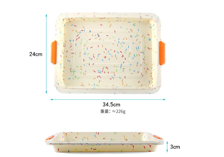 Flexible Cake Tools Rectangle Silicone Brownie Cake Molds Pan