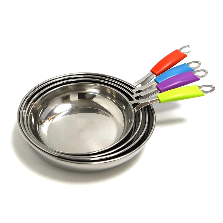 5 Piece Small Mini Egg Stainless Steel Frying Pan Set