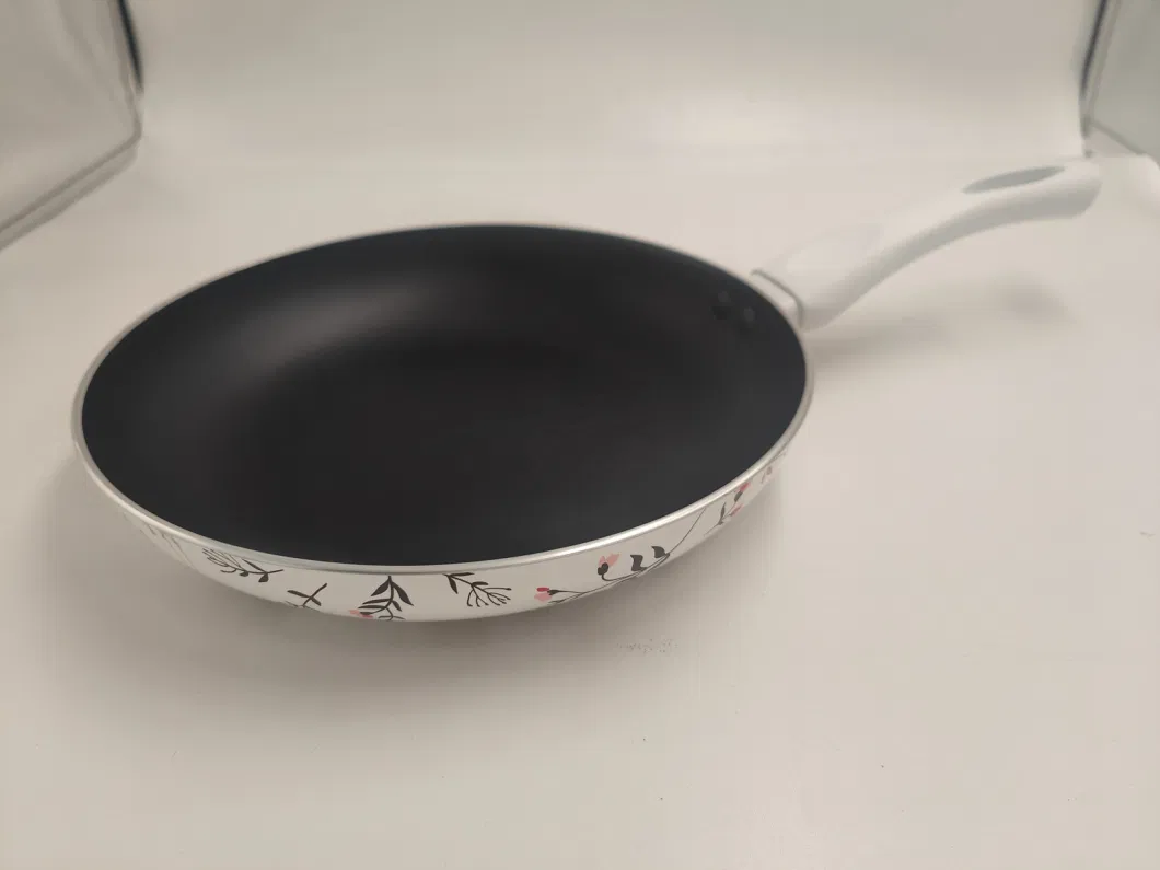 Household Non Stick Gas Induction Cooker Flat Frying Pan with Long Handle