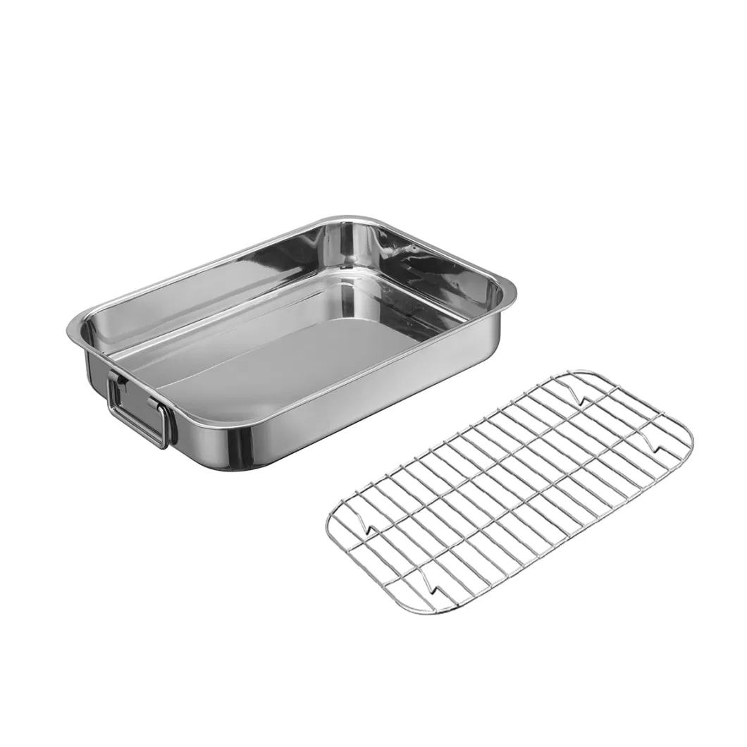 Home Cooking Metal Stainless Steel Roaster Pan/Tray