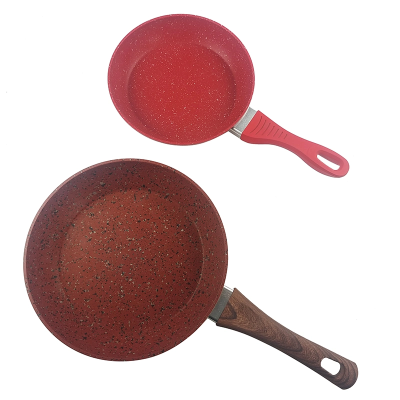 Aluminum Granite Cookware with Glass Lid Non-Stick Frying Pans