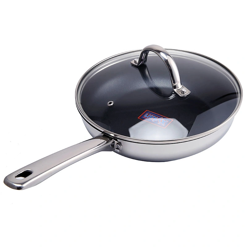 24cm/9.5 Inch Non-Stick Frying Pan with Lid Stainless Steel Cookware High-Quality Kitchen Cook Pot Factory Wholesale