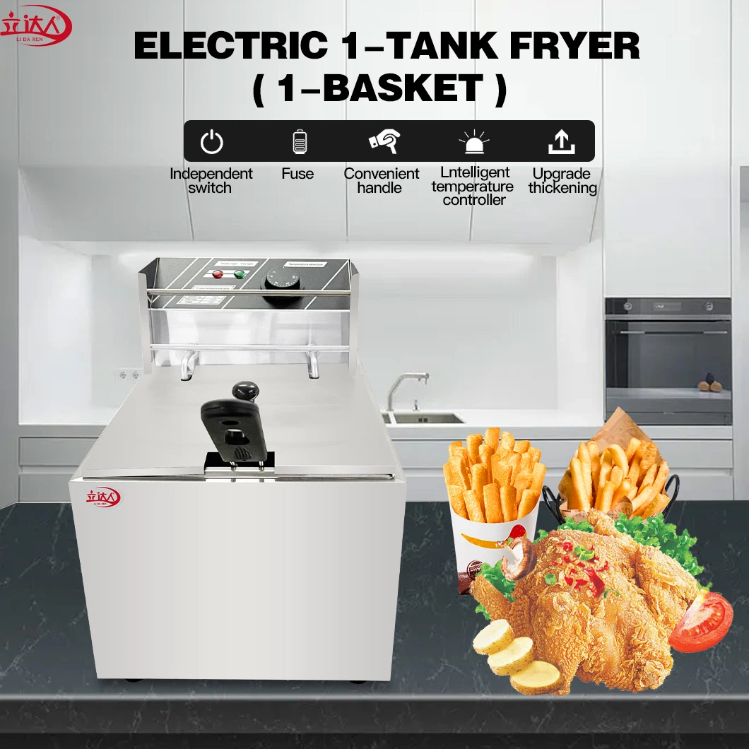Electric Frying Pan Commercial Temperature Control Deep Fryer for Kfc Hotel Fast Food Restaurant Snack Bar