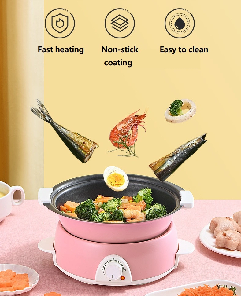 Multi-Purpose 20cm Electric Grill and Hot Pot, 700W, Kitchen Essential