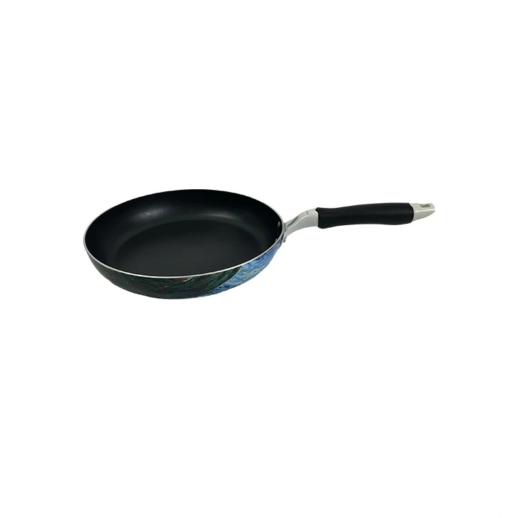 Hot Sale High Quality Aluminum Forged Fry Pan Cooking Pot Marble Coating Non Stick Frying Pan with Wooden Handle