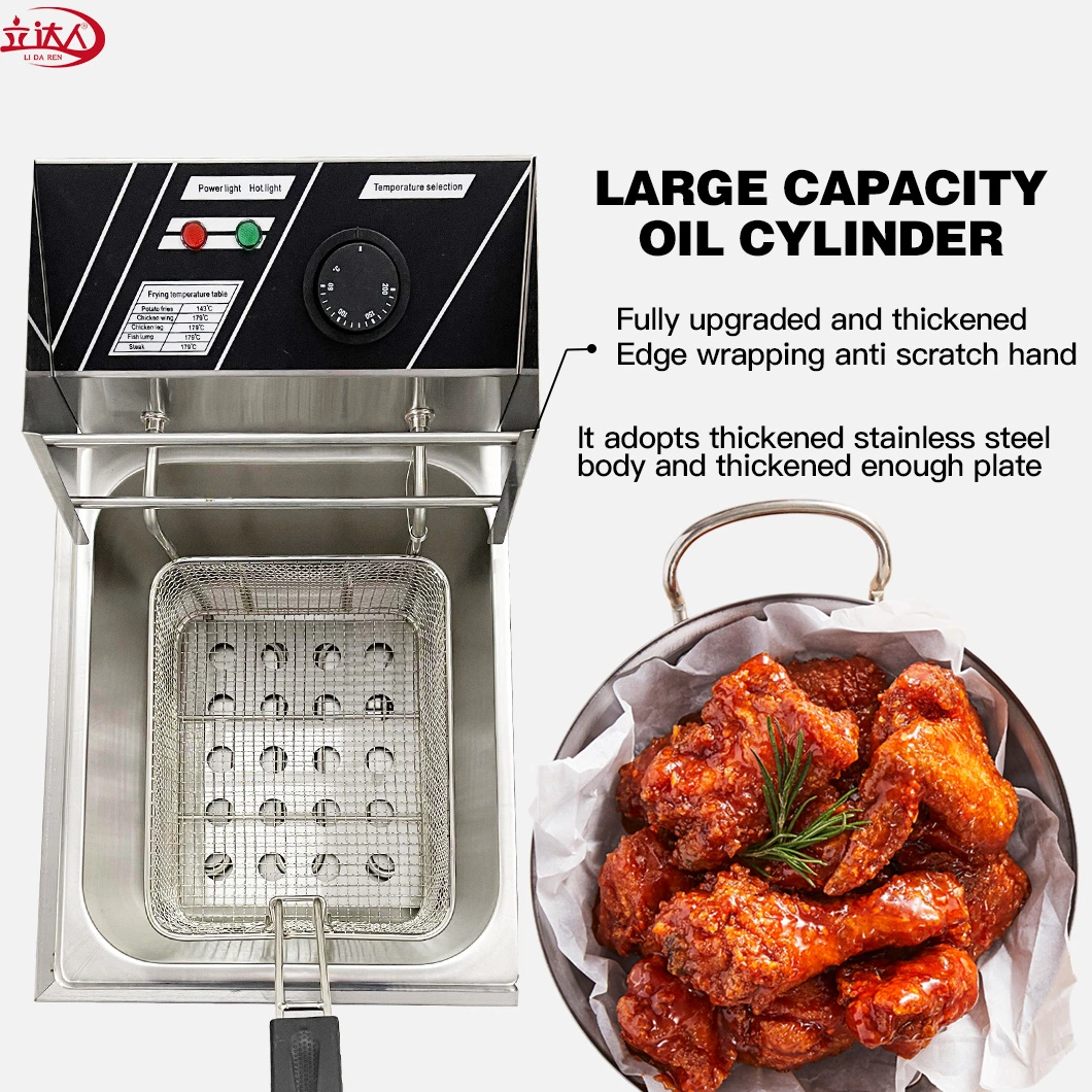 Electric Frying Pan Commercial Temperature Control Deep Fryer for Kfc Hotel Fast Food Restaurant Snack Bar