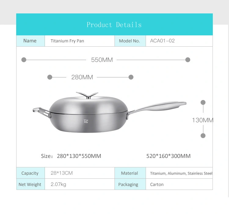 Wholesale Mufti-Functional New Product Titanium Stainless Steel Cook Cooking Pan