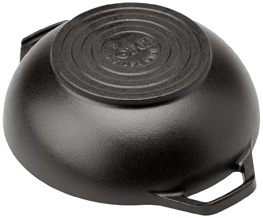 Mini 9&quot; Black Cast Iron Wok Pan for Stir-Frying and Saut&eacute; Ing