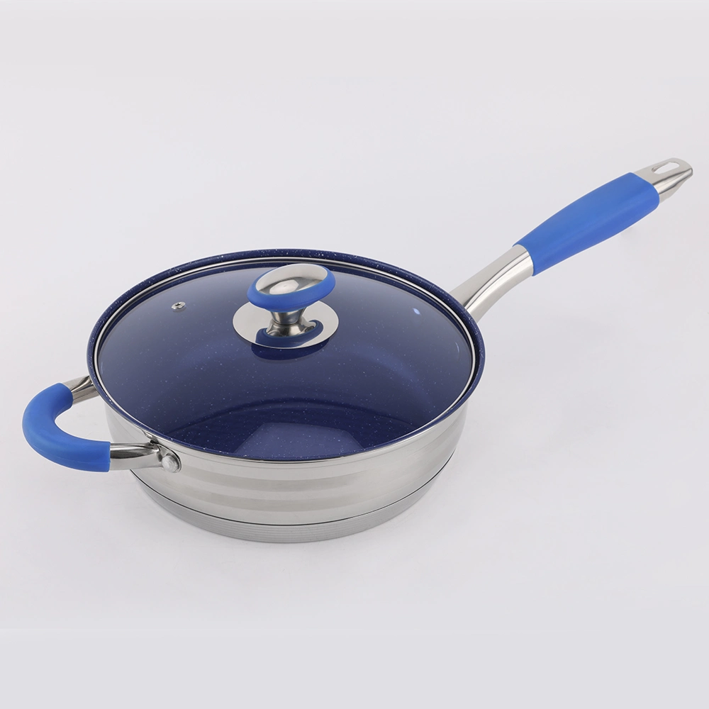 Black Non-Stick Stainless Steel Fry Pan for Perfect Stir-Fried