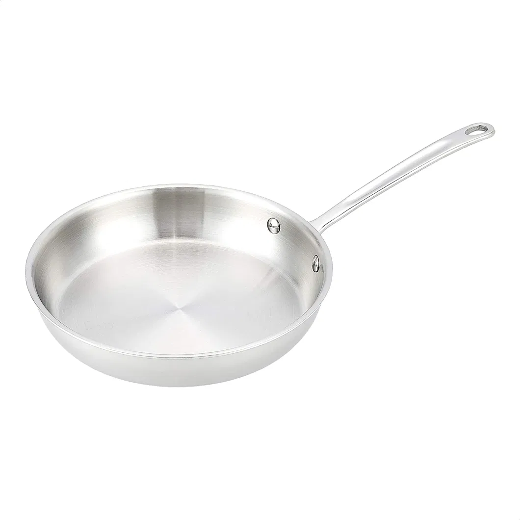 Rk Bakeware China Foodservice Commercial Grade 7-Inch Natural Finish Aluminum Frying Pan, Fry Pan, Saute Omelette Pan