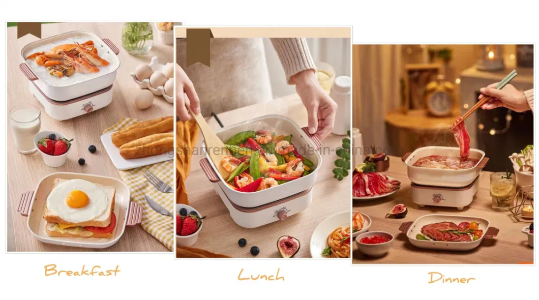 Colorful Multi-Function Portable Cooking Pan Non-Stick Coating Pan for Hot Pot, Boil, Fry, BBQ
