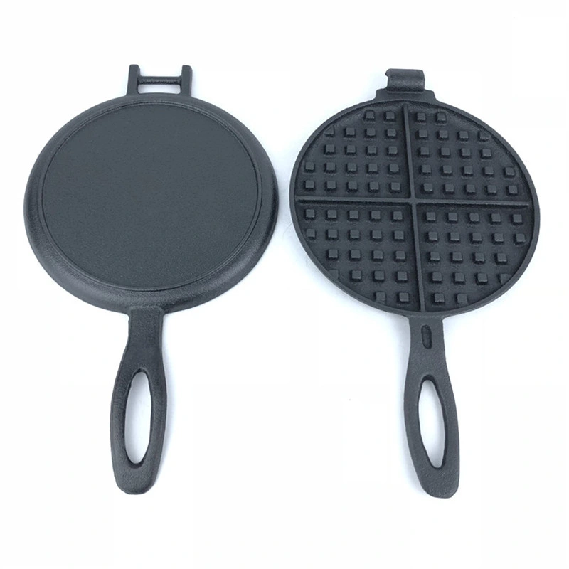 Cast Iron Vegetable Oil Mini Double Frying Pan