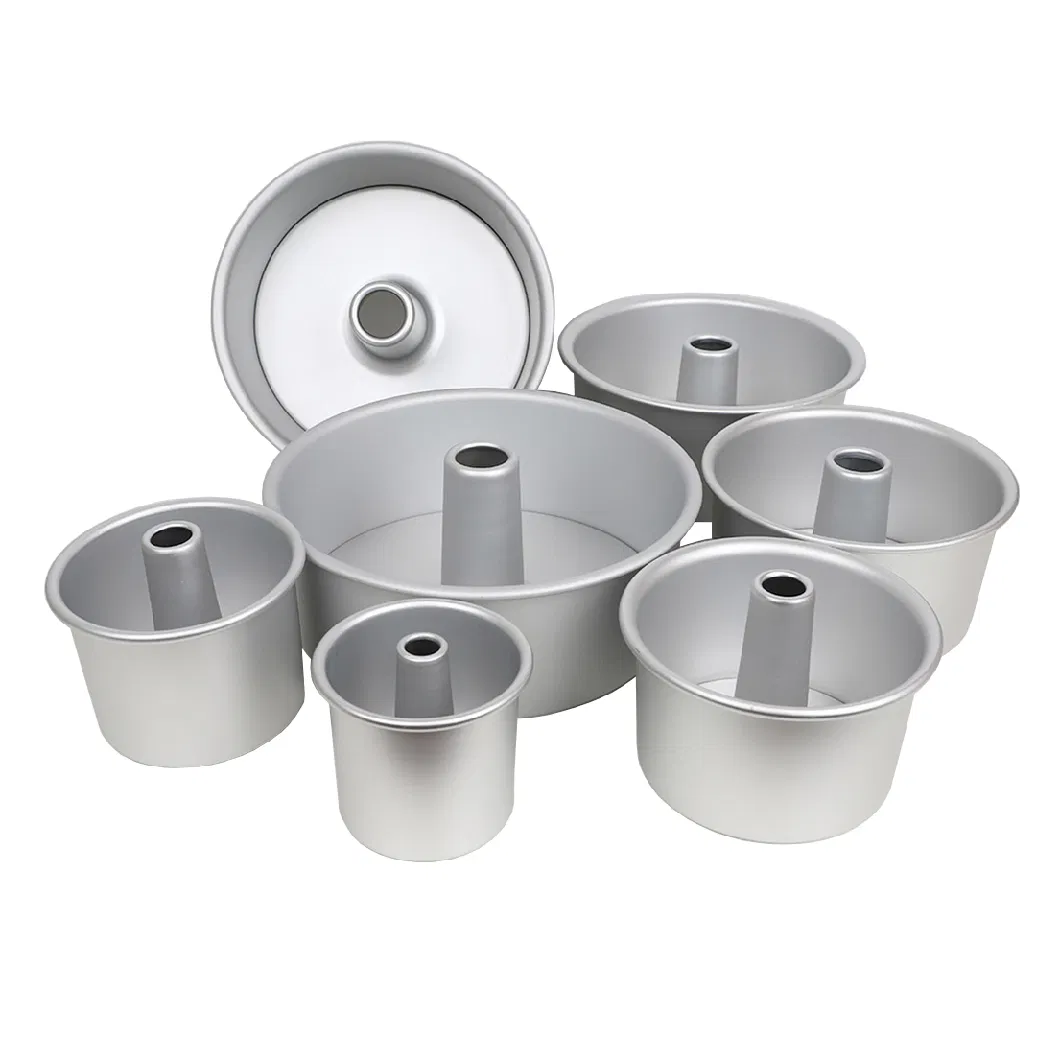 4/5/6/7/8/9/10/12/14 High Quality Baking Bottom Removable Cake Pan Square Aluminum Chiffon Cake Mould