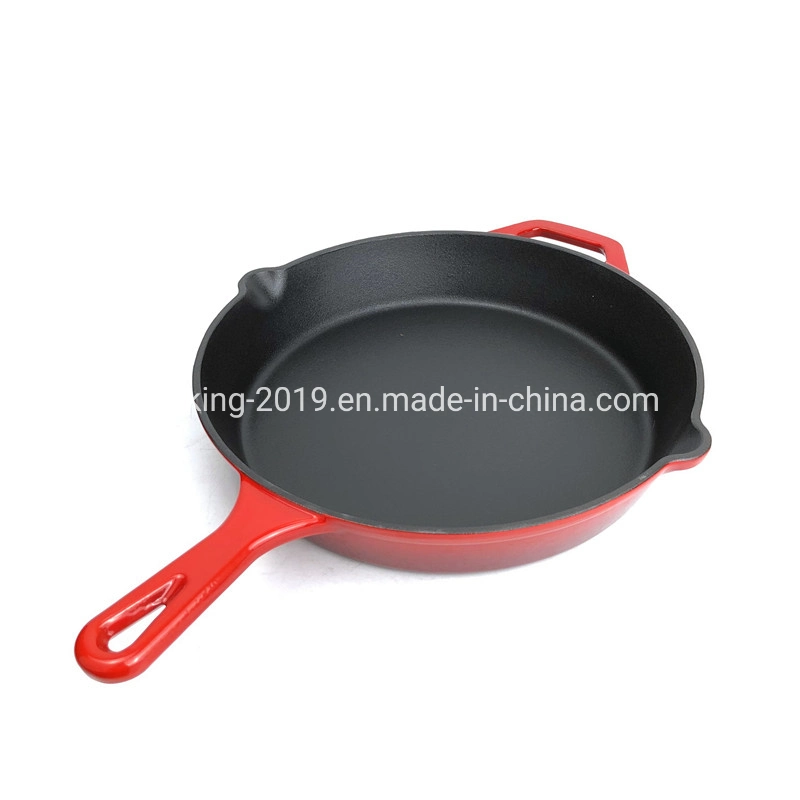 Cast Iron Skillet, Non-Stick, 12 Inch Frying Pan Skillet Pan for Stove Top, Oven Use &amp; Outdoor Camping with Pour Spouts