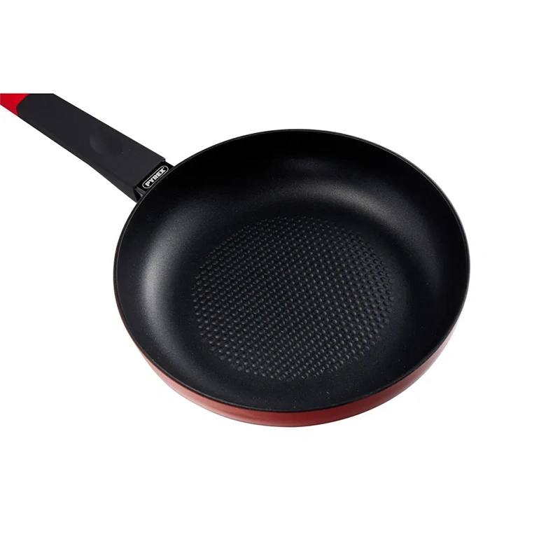 Aluminum Forged Aluminum Frying Pans with Marble Coating Non Stick Fry Pan Red/Copper