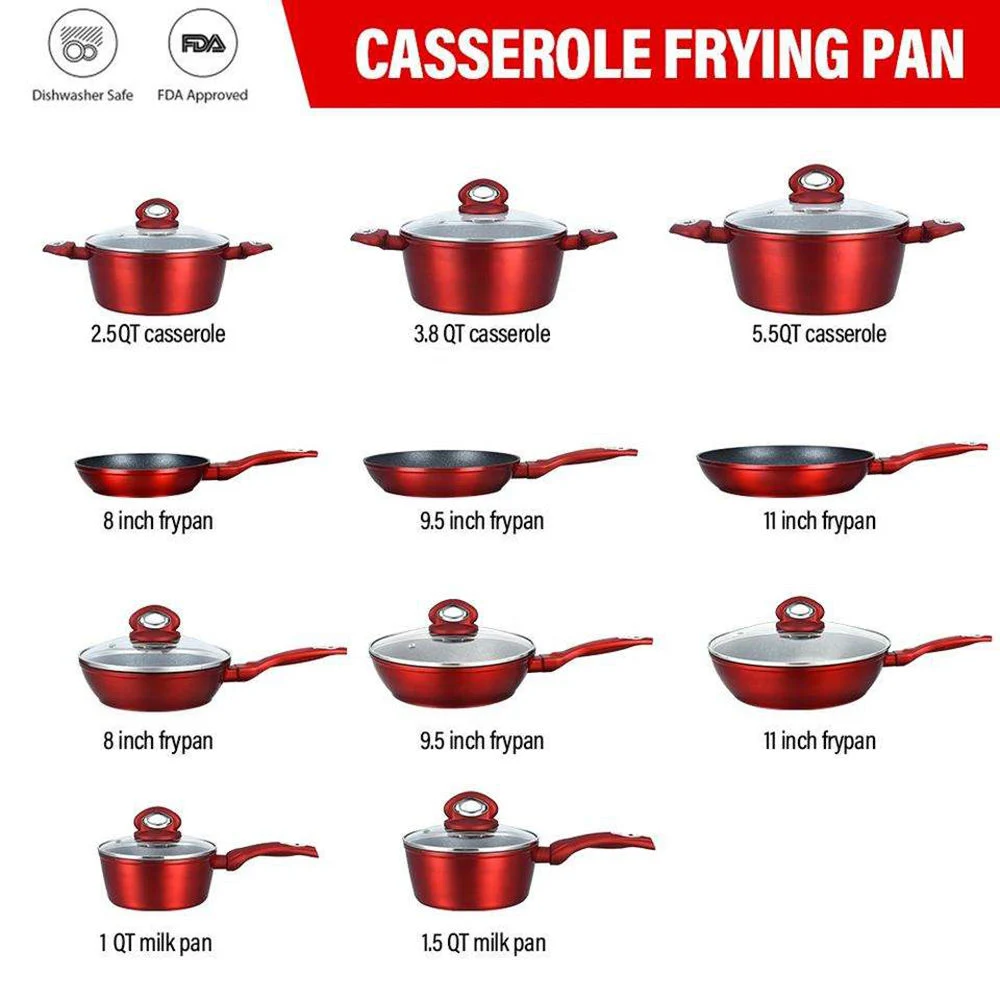 Aluminium Cookware Set Cooking Pots Home Cooking Utensils Non Stick Cookware Set Pot and Pans