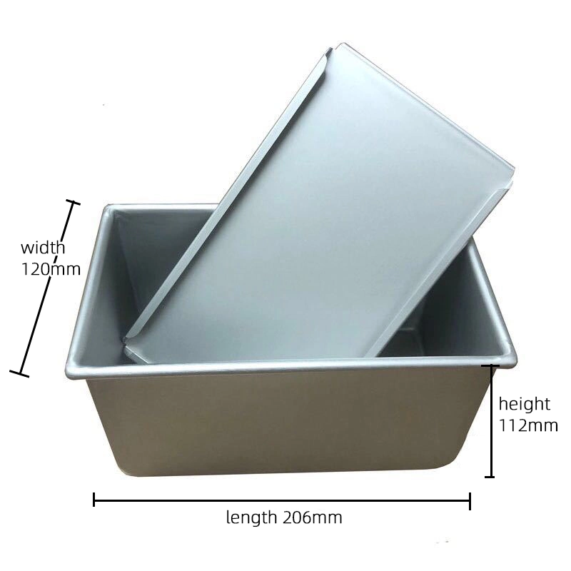 Commercial Bakery Use Aluminum Non Stick Fluted Pullman Loaf Pan Toast Bread Sandwich Bread Baking Pan with Lid