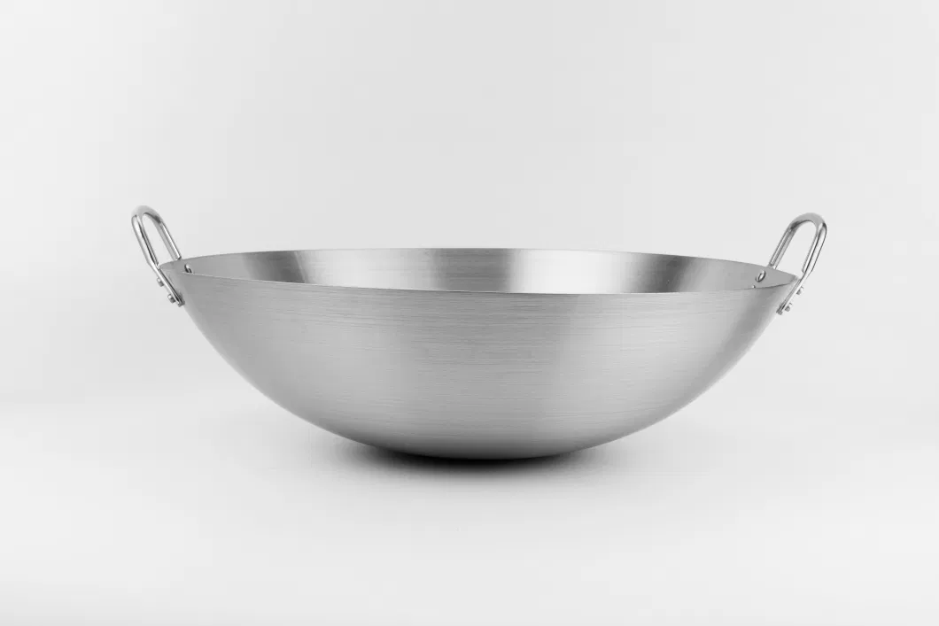 Good Pirce Stainless Steel Wok Without Coating, Non Stick Meal Big Pot for Cooking Frying Pan Wok Cooking