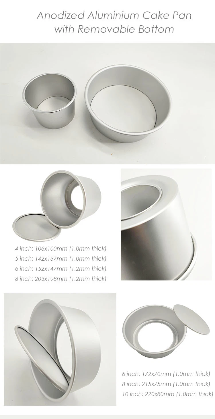 4/5/6/7/8/9/10/12/14 High Quality Baking Bottom Removable Cake Pan Square Aluminum Chiffon Cake Mould