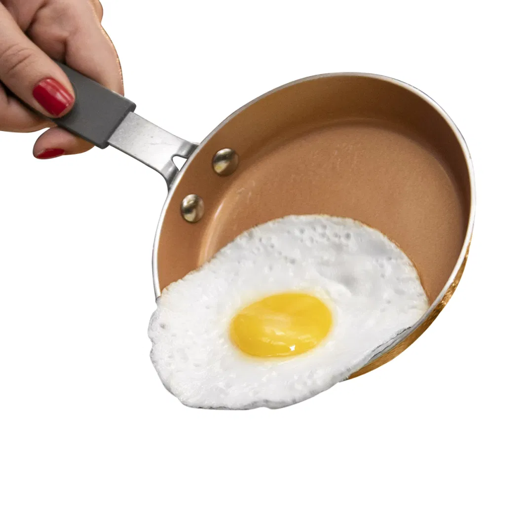 Steel Mini Egg and Omelet Pan with Ultra Nonstick-Titanium &amp; Ceramic-Coating Stay-Cool Handle