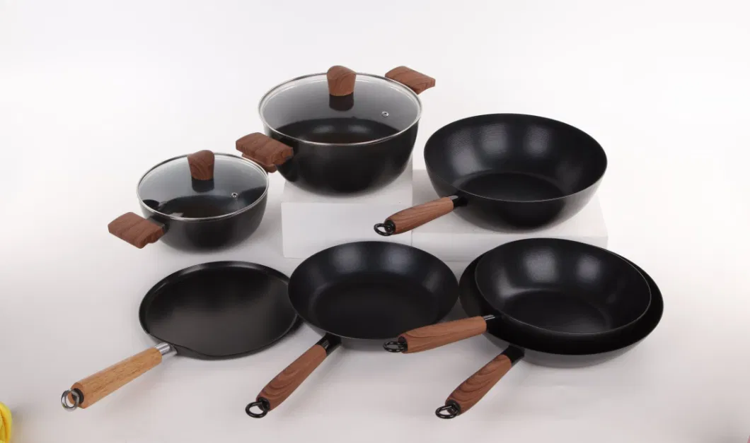 Safety Cokkware Custom Round Carbon Steel Skillet Frying Pan for Pancakes