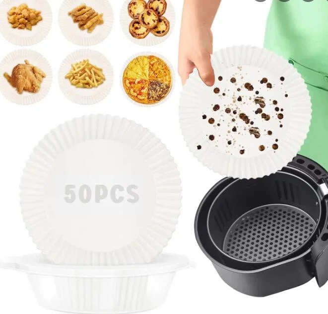 Air Fryer Parchment Paper Liners Customize Non-Stick Basket Mat for Frying Pan Dutch Oven Greaseproof Disposable Air Fryer Paper