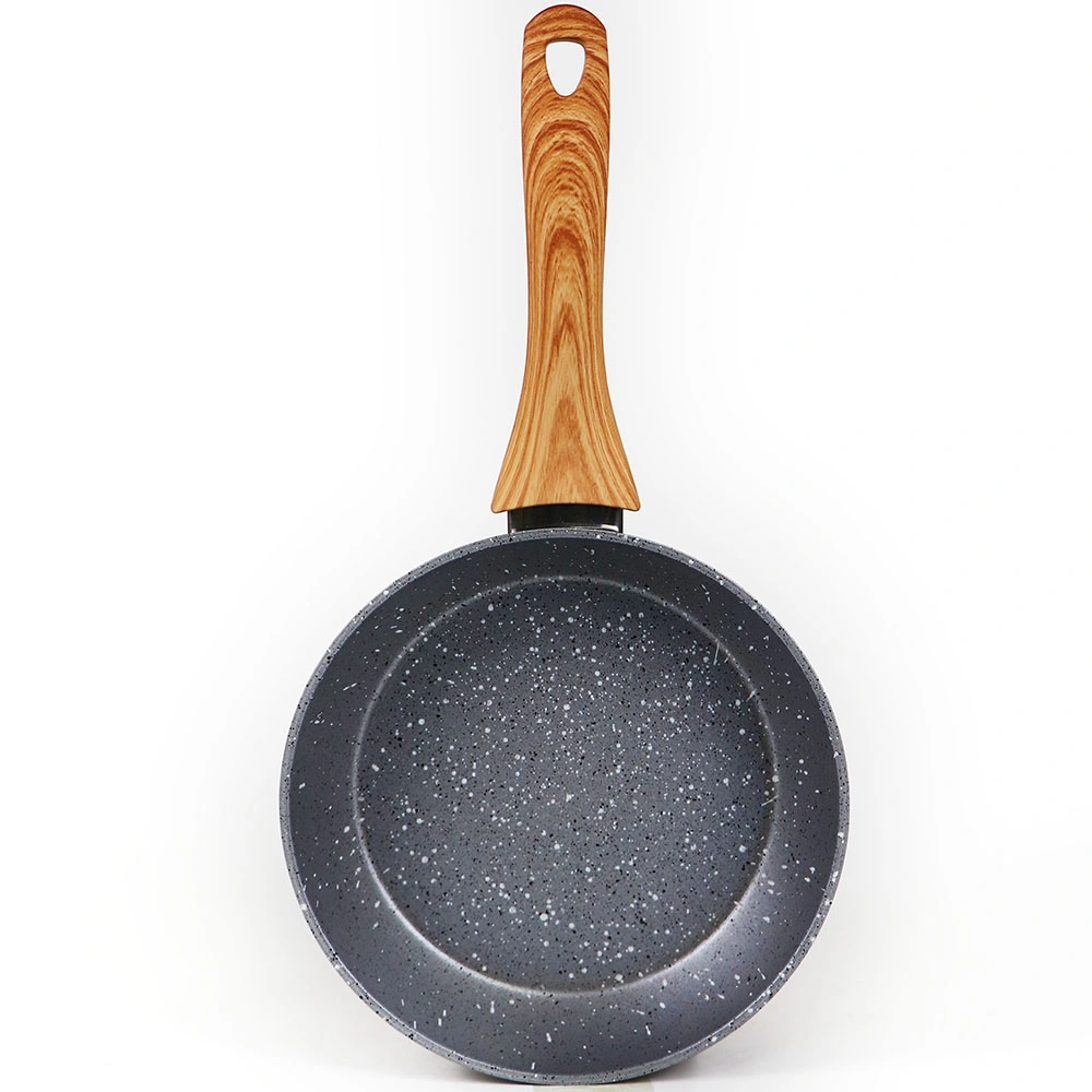 3PCS Grey Non-Stick Marble Frying Pan Set with Induction Base From Zhejiang