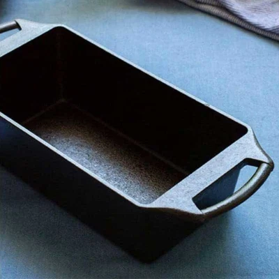Molde para hornear pan de molde rectangular de hierro fundido antiadherente y presalado Pan