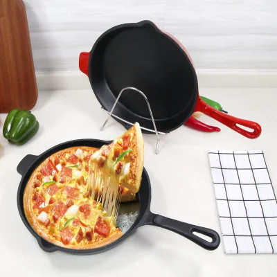 BSCI aprobado fábrica de fundición esmaltado 10&quot; 10 pulgadas Chef Cast Sartén de hierro sartén sartén sartén sartén de huevo