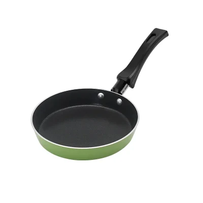 Venta en caliente Color antiadherente sartén de aluminio 14cm Mini tortilla Pan de rizo de huevo con Bakelite Handle Supermarket Promotion