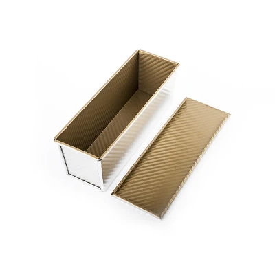 No ondulado de aluminio personalizables Stick Pullman hornear pan pan pan de Sandwich de pan tostado pan molde para hornear con tapa