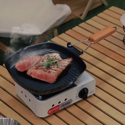 Cocina para no palomada de camping al aire libre con utensilios de cocina plegables portátiles para Bistec casero y huevos fritos