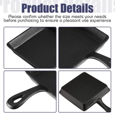 OEM Mayoreo Cuadrado Nonstick Hierro fundido Cookware huevo de tortilla japonés Freír la sartén Tamagoyaki