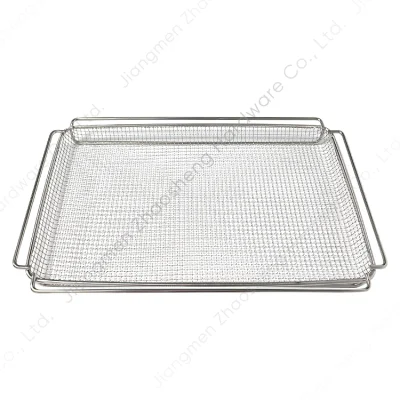 Comercial en Horno de pared Fries de aire fritura de la bandeja de hornear Cesta de malla de rejilla de acero inoxidable asada
