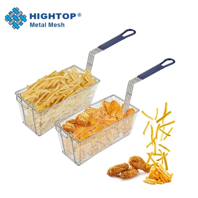 Freidora Washsafe mayorista de acero inoxidable de la cesta de comida francesa de freír las papas fritas cestas de la República Federativa de malla de alambre