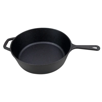 Cookwin 26,5cm de diámetro 2 Pack 10&quot; sartén Horno holandés de hierro fundido, de 10 pulgadas a 2 en1 Pre-Seasoned Sartén olla con tapa para estufa, Gas, el uso de inducción