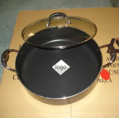 Gran capacidad 36cm 40cm mejor Non Stick Coating Friting aluminio Pan