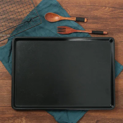 Cocina casera Use acero al carbono Non Stick Baking Tray Pan Pastel Galletas Galletas de alimentos bandeja para hornear