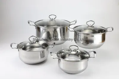 Comercio al por mayor Stock Pot define la Cazuela de acero inoxidable Hotpots ollas de cocina