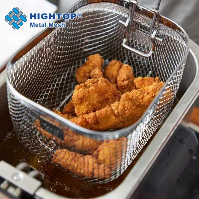 Freidora Washsafe mayorista de acero inoxidable de la cesta de comida francesa de freír las papas fritas cestas de la República Federativa de malla de alambre