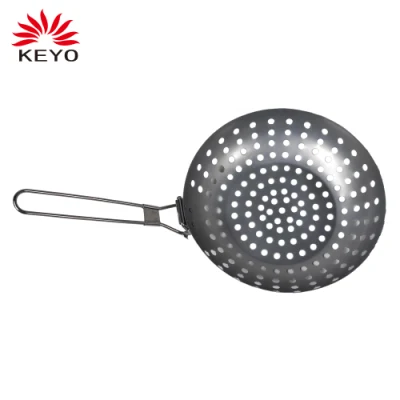 Herramientas para barbacoa sartén de acero inoxidable plegable Barbacoa Grill Pan