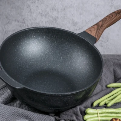 Cocina universal antiadherente olla de fundición de wok