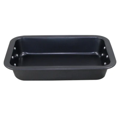 31X21cm antiadherente rectangular carbono acero cocina Pan de acero al carbono Baking Bandeja