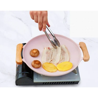 Bandeja de grill redonda antiadherente para horno de inducción superior de cocina Mi25077