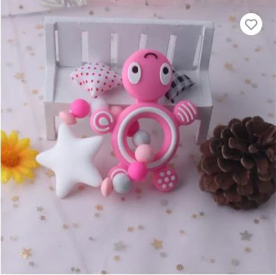 Bebé personalizada mordedor juguetes nuevos Tortuga Cartoon Big Star sin BPA bebé masticar juguete mordedor