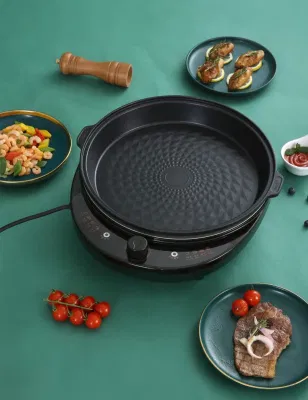 Sartén antiadherente eléctrica Bandeja para hornear sartén sartén eléctrica sartén