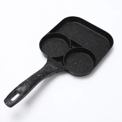 La Olla freír Four-Hole Tortilla gruesa Non-Stick Pan panqueques de huevo cocinar pan filete jamón huevo pan Desayuno Maker